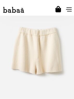 Babaa no35 Women's Natural Knit Shorts